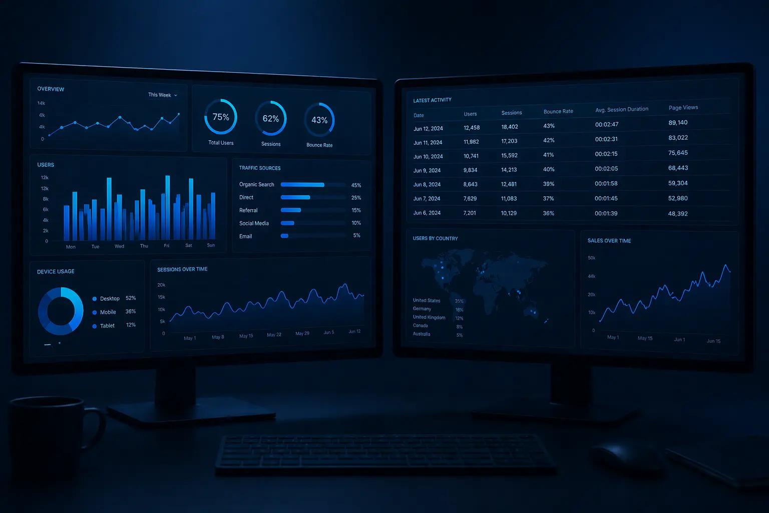 Professional workspace